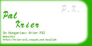 pal krier business card